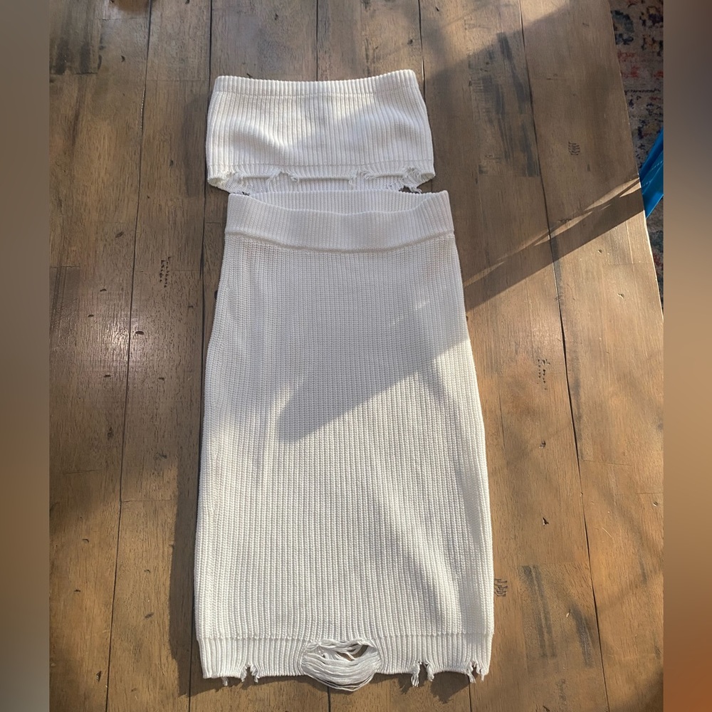 SER.O.YA White Strapless Dress